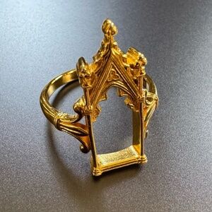 Regal Rose Lenore Gothic Arch Window Ring - Gold Size Large